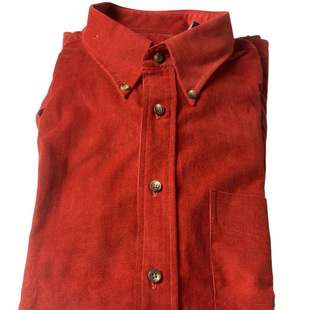 Jos A BankJoseph Bank NWT Men's XL Rust Corduroy Long Sleeve Button Down Shirt